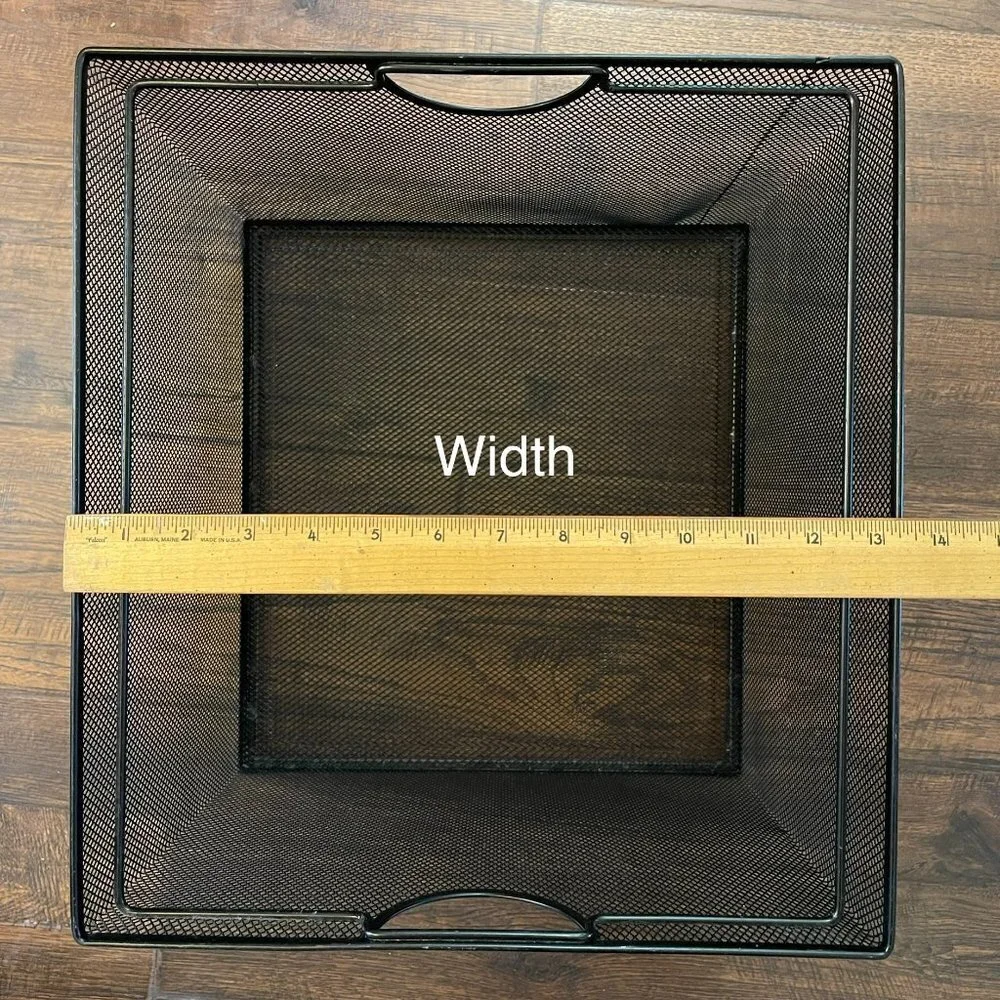 Black Mesh Crate File Organizer Box